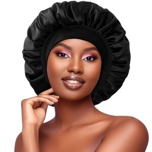 Bonnet Set of 2 Turquoise and Black Happtiger Sleeping Caps Set